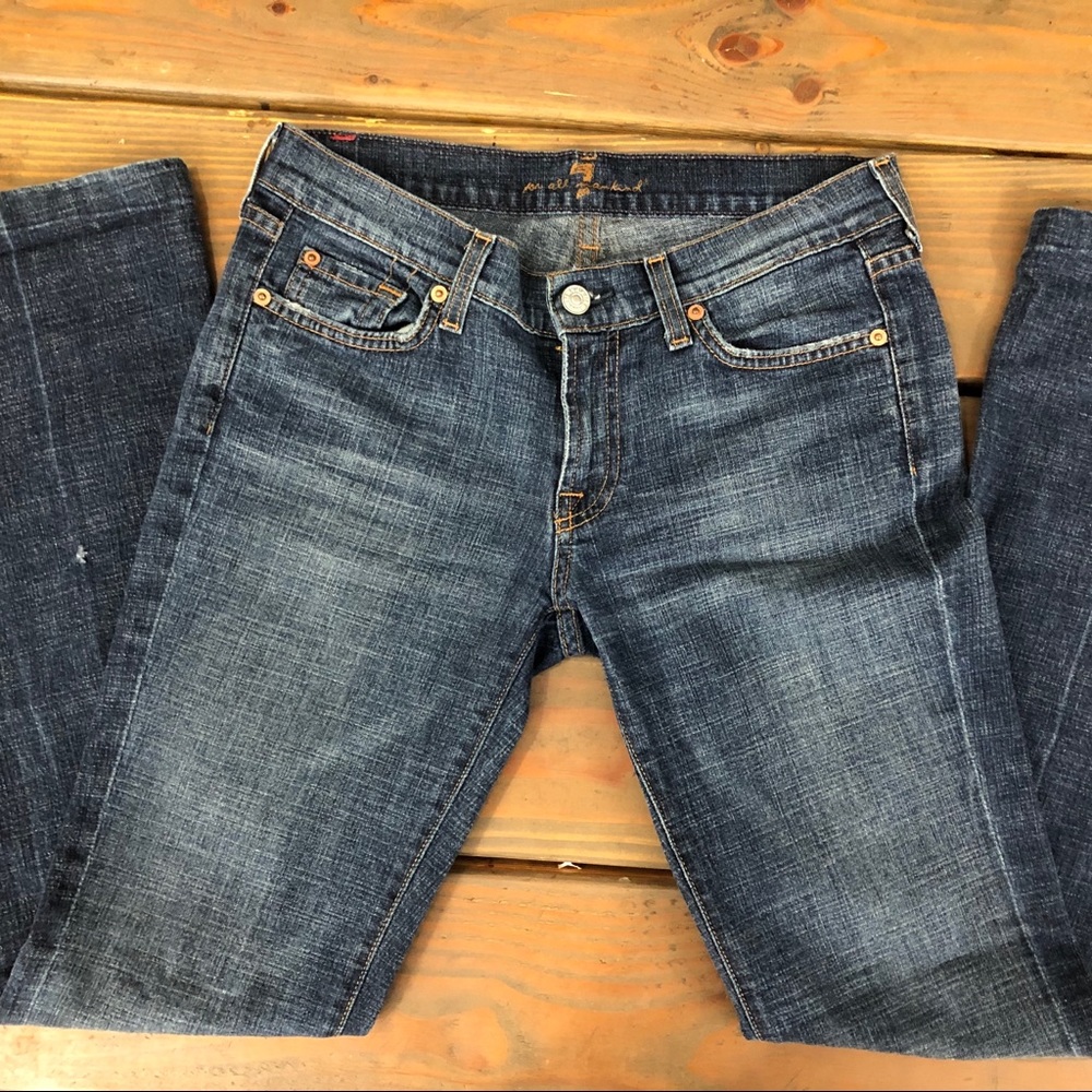 7 For all Mankind Jessie Slim Boot Distressed